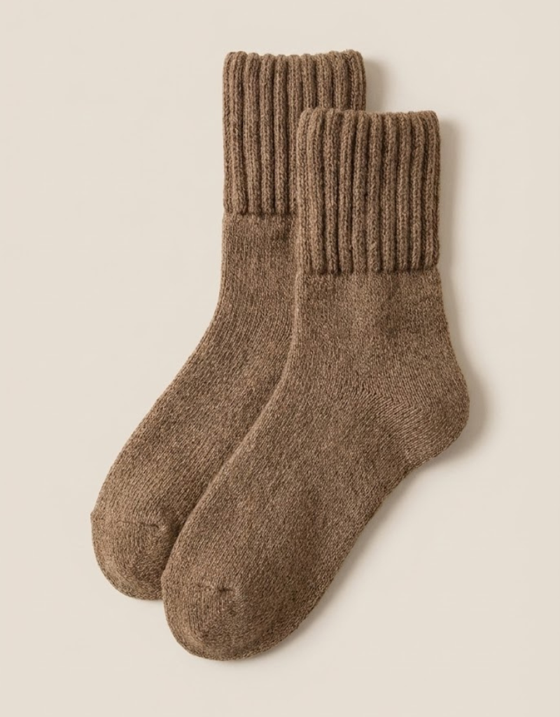 5 Pairs of Ribbed Socks - Solid color