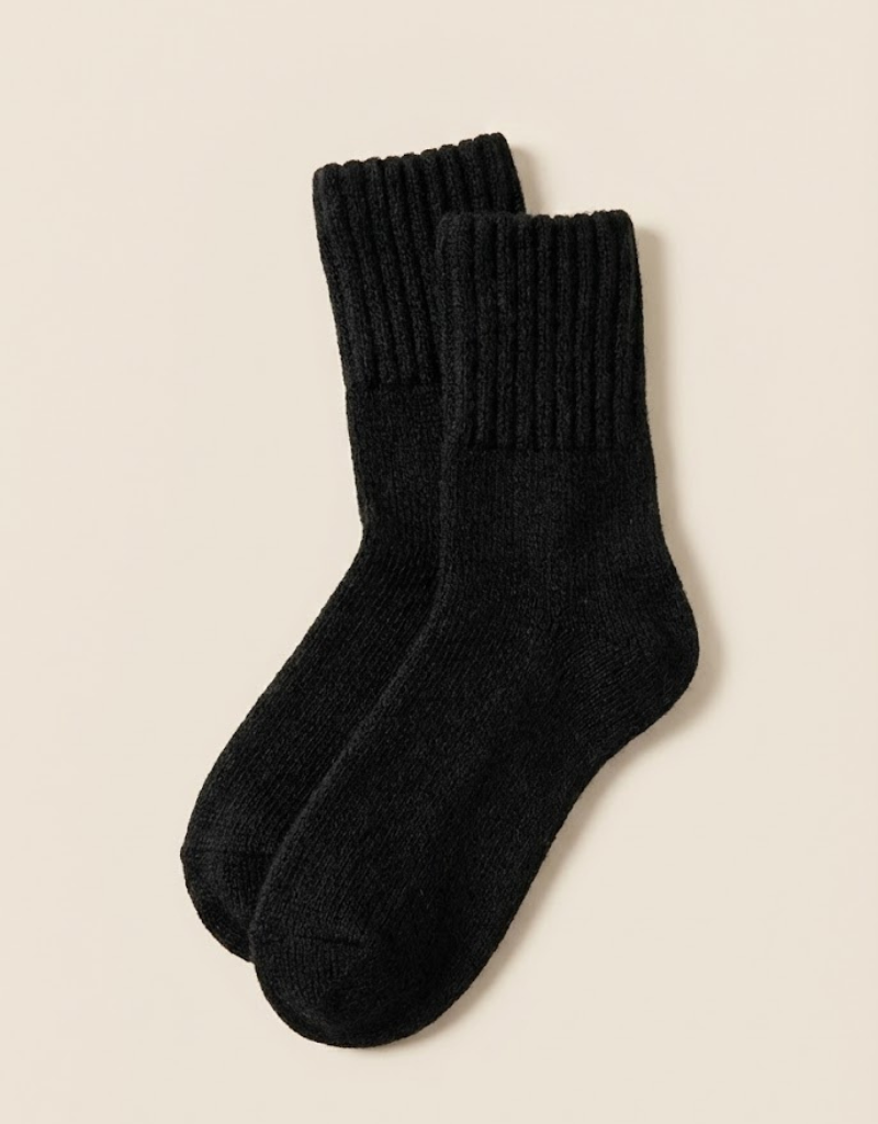 5 Pairs of Ribbed Socks - Solid color