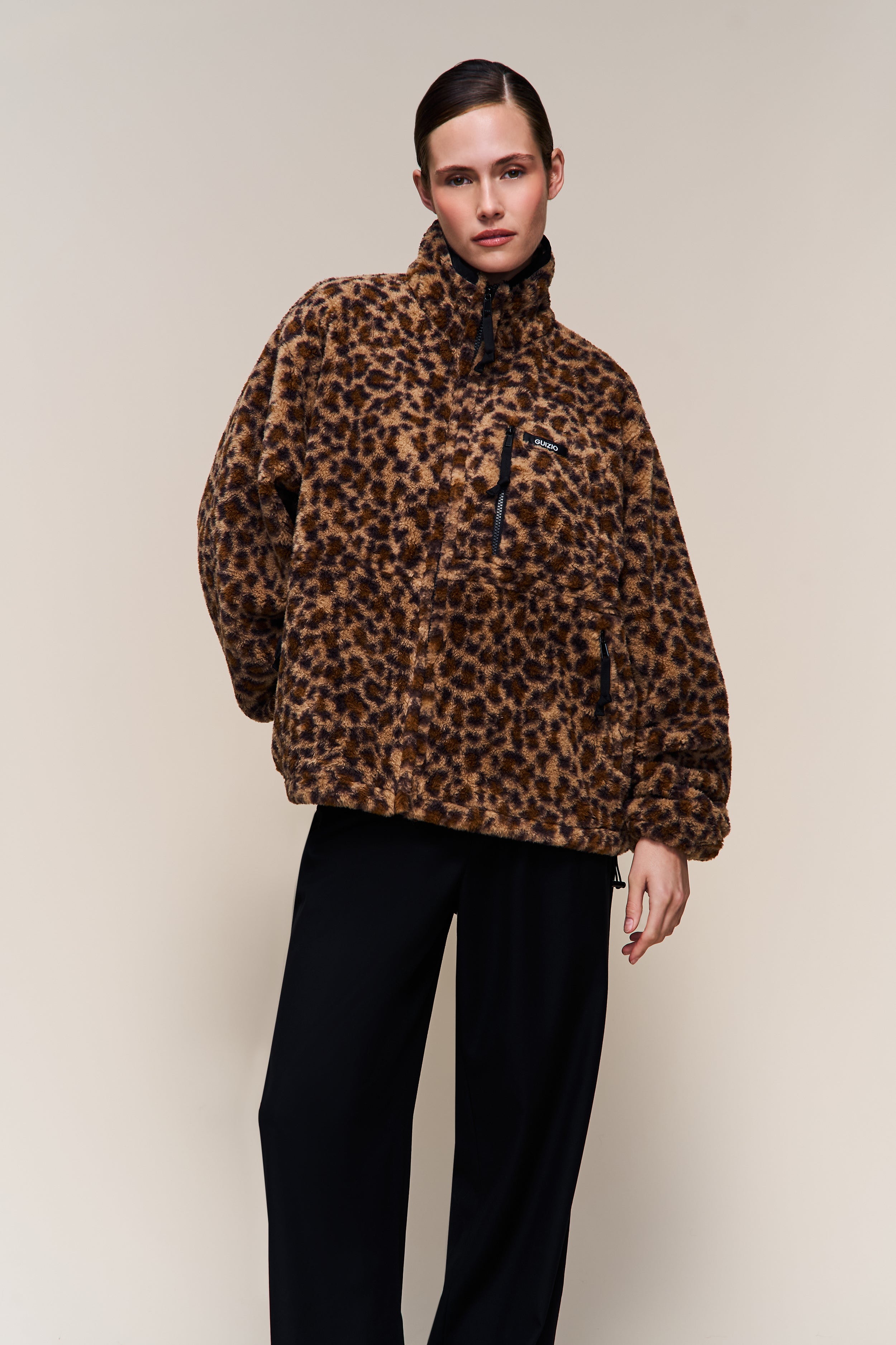 Guizio Sherpa Zip Up Jacket