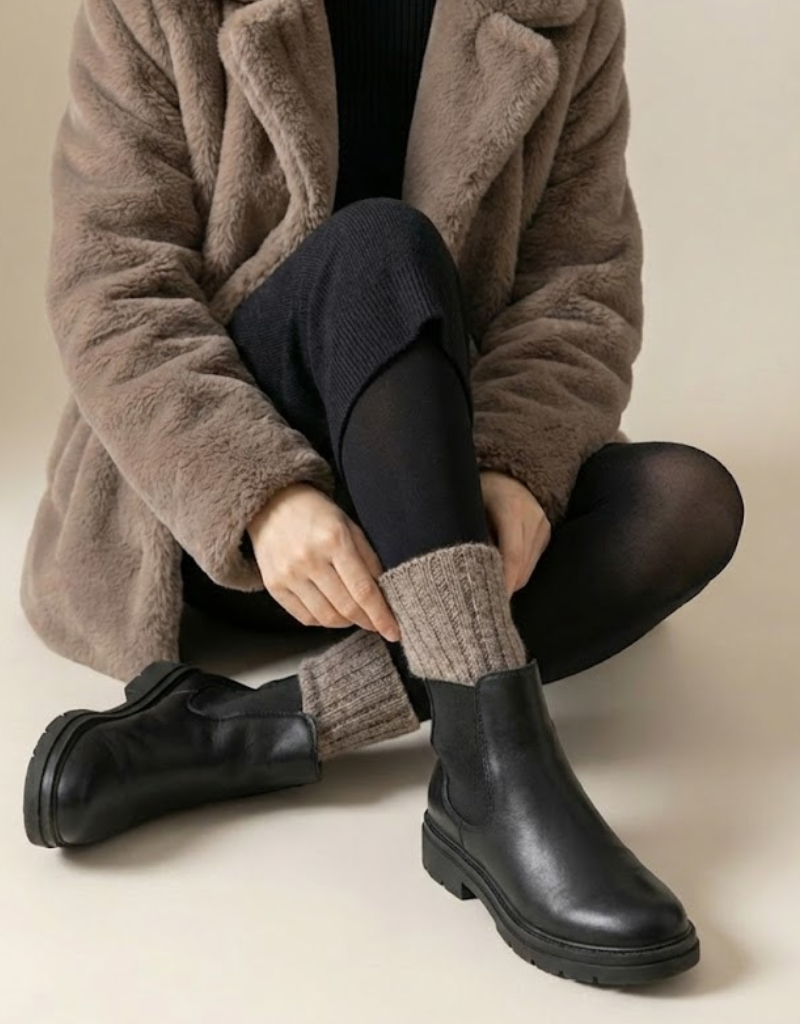 5 Pairs of Ribbed Socks - Solid color