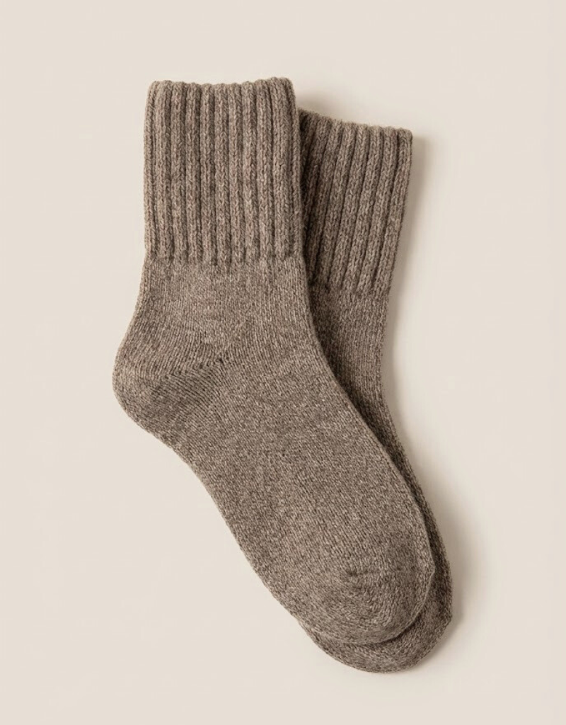 5 Pairs of Ribbed Socks - Solid color