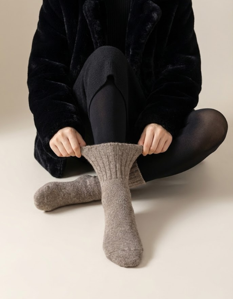 5 Pairs of Ribbed Socks - Solid color