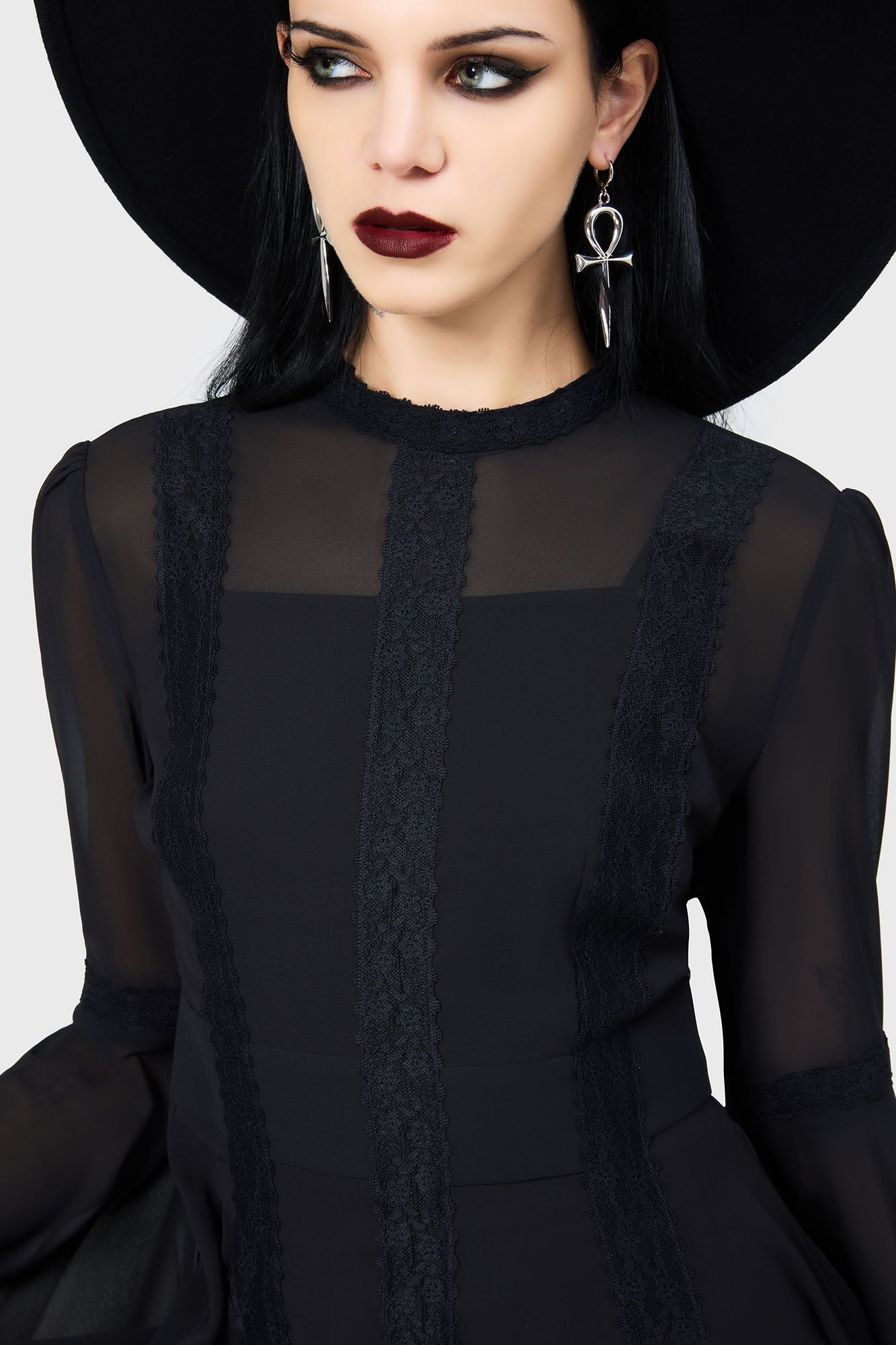 Begone Long Sleeve Mini Dress [BLACK]