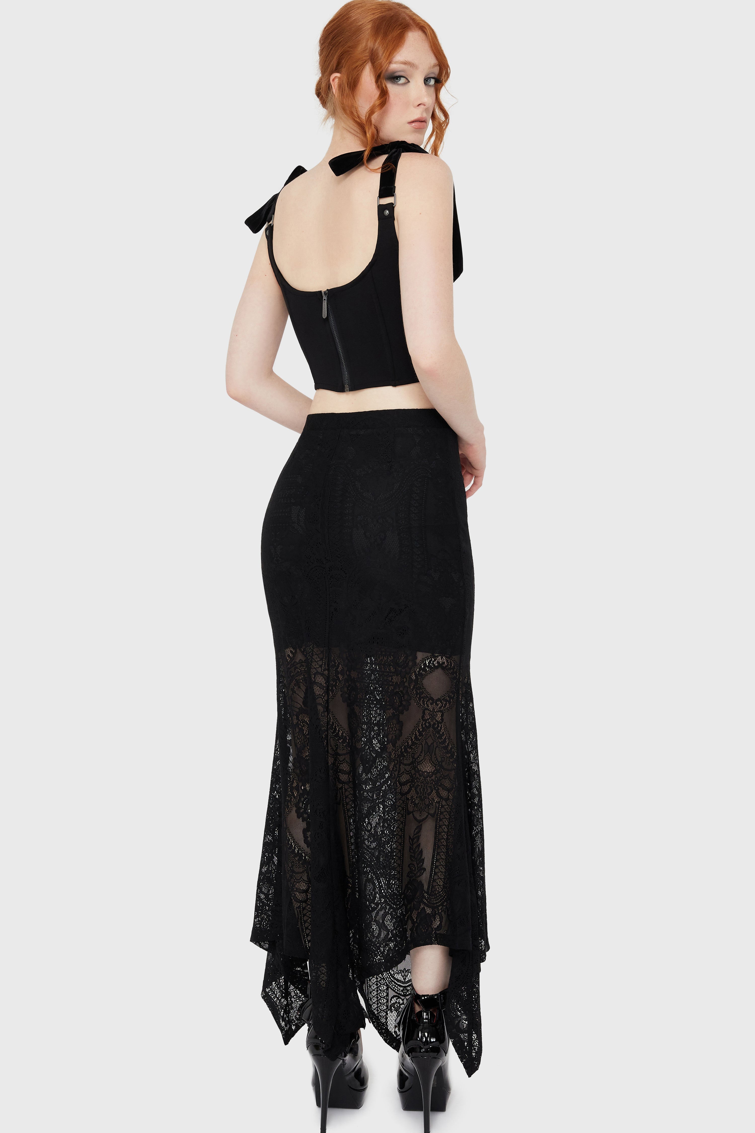 Belladonna Lace Maxi Skirt [Black]