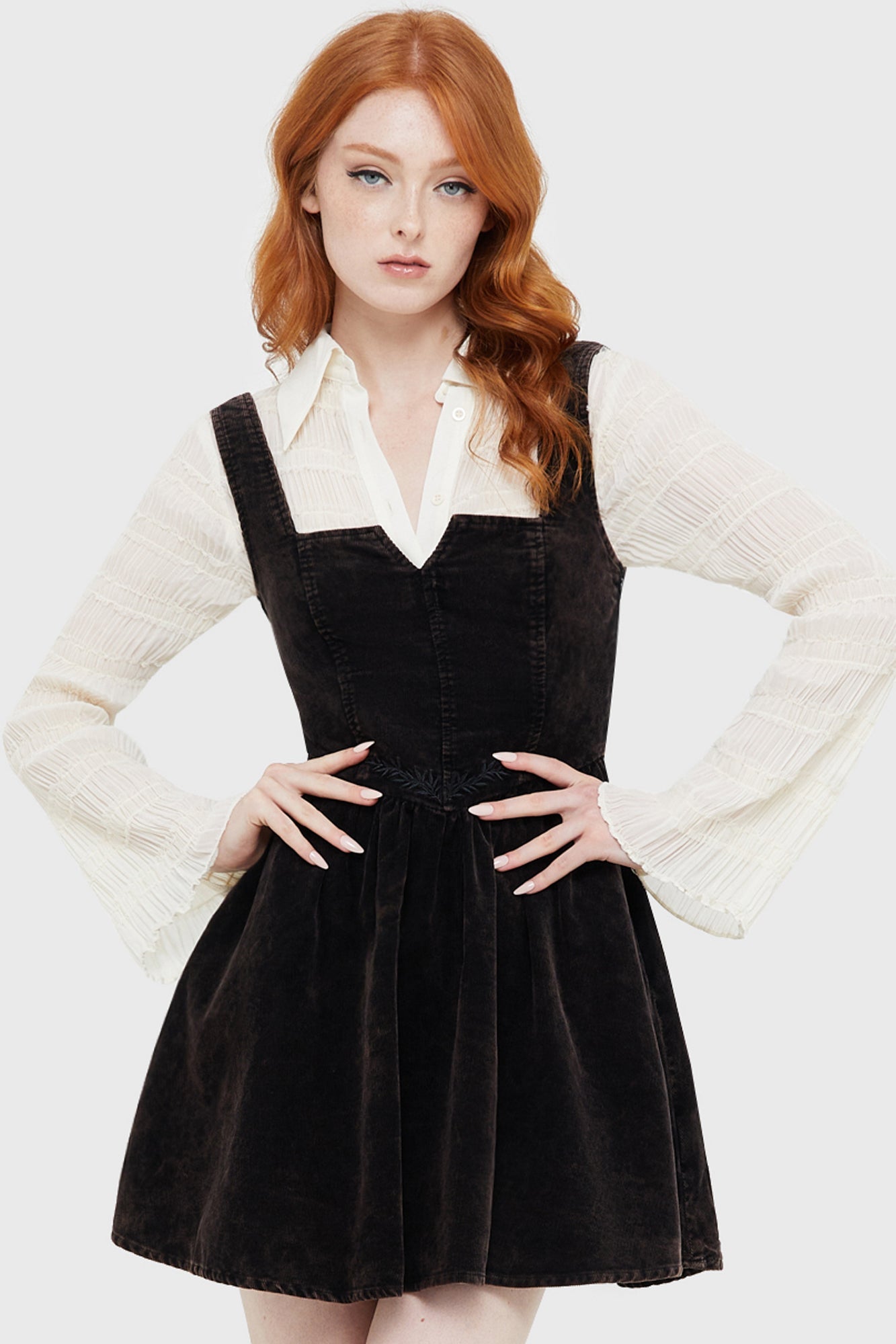 Elderroot Mini Dress [BROWN]