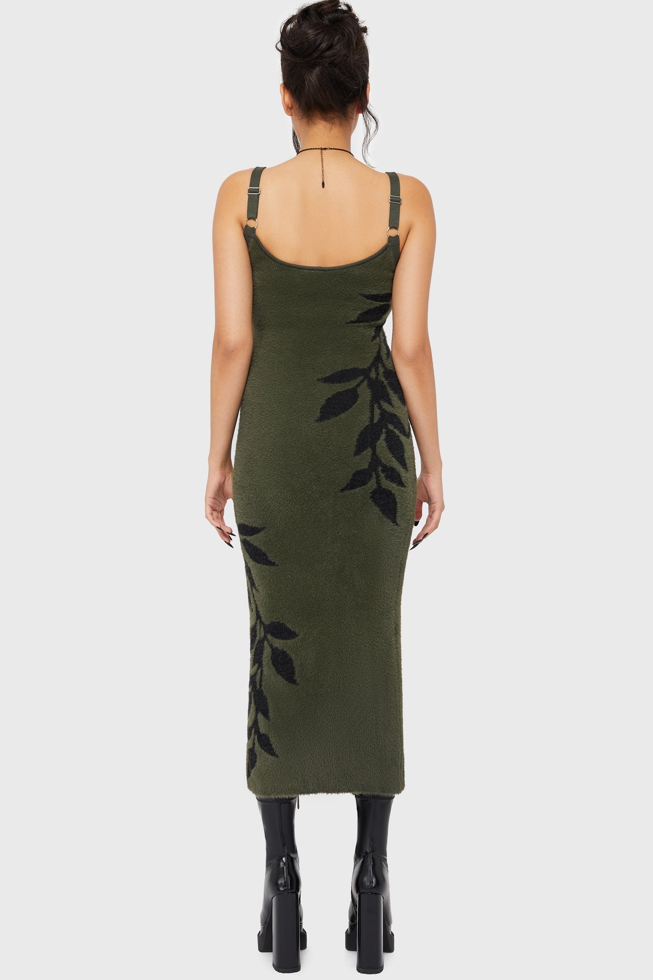 Grim Ferns Midi Dress