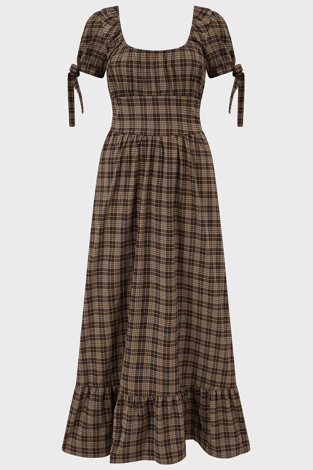 Grim Gretchen Dress [BROWN TARTAN]
