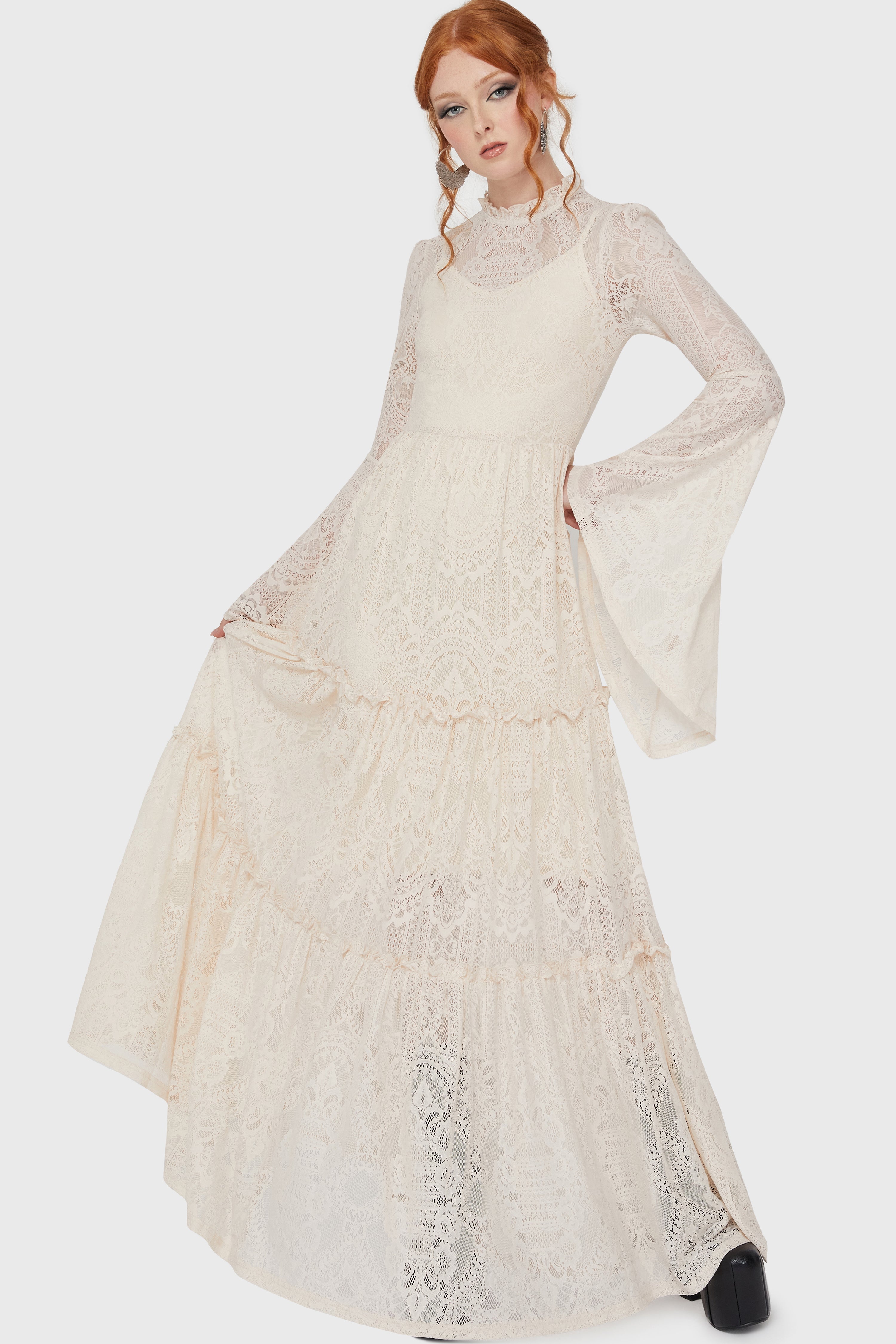 Hecate Lace Maxi Dress [IVORY]