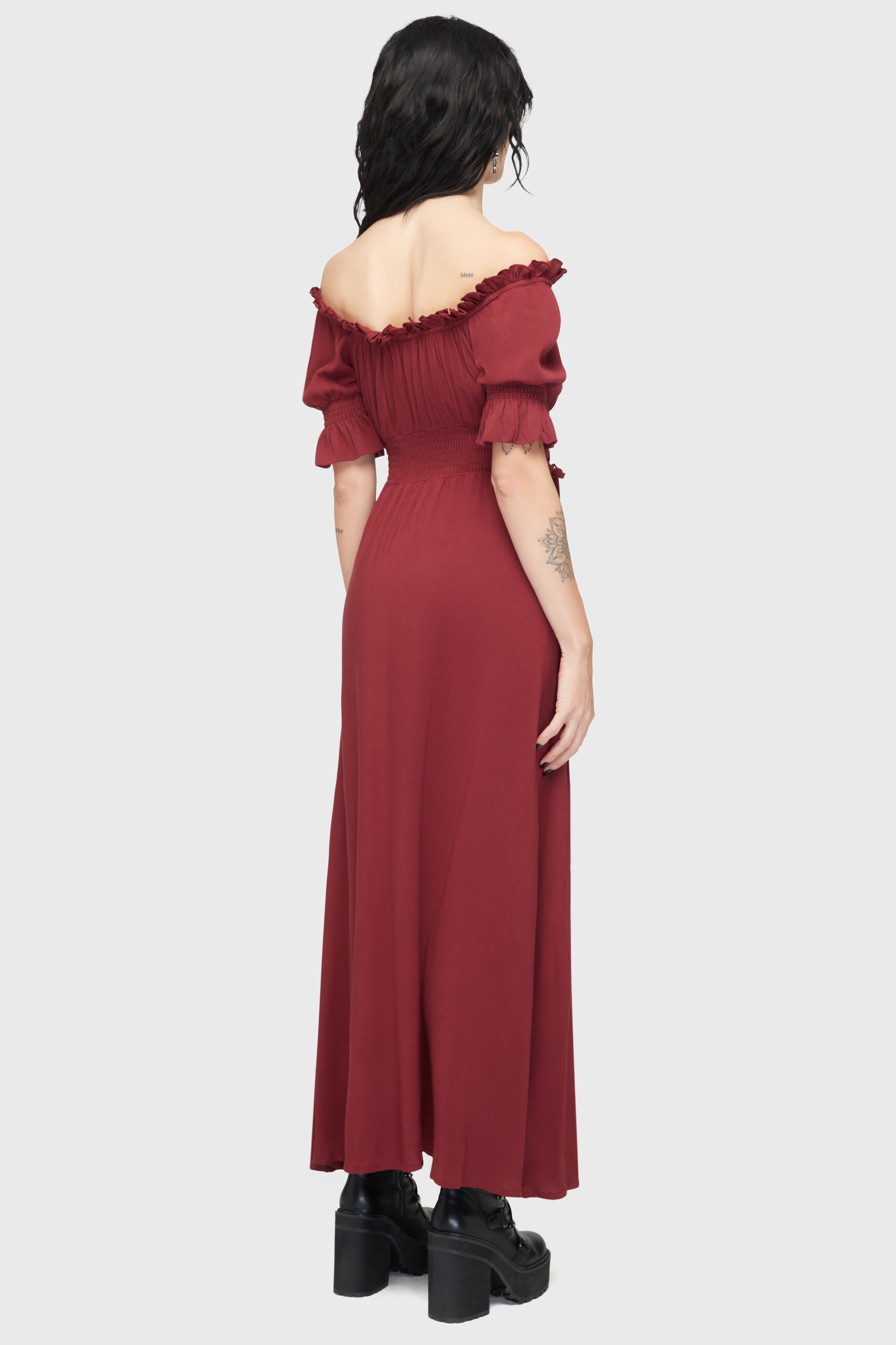 Jocasta Maxi Dress Short Sleeve [RED]