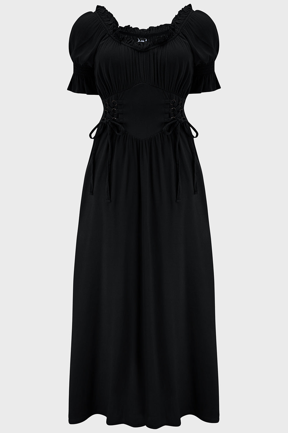 Jocasta Maxi Dress Short Sleeve [BLACK]