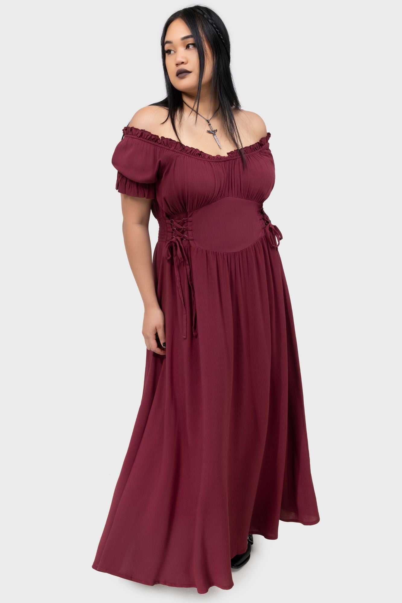 Jocasta Maxi Dress Short Sleeve [RED]