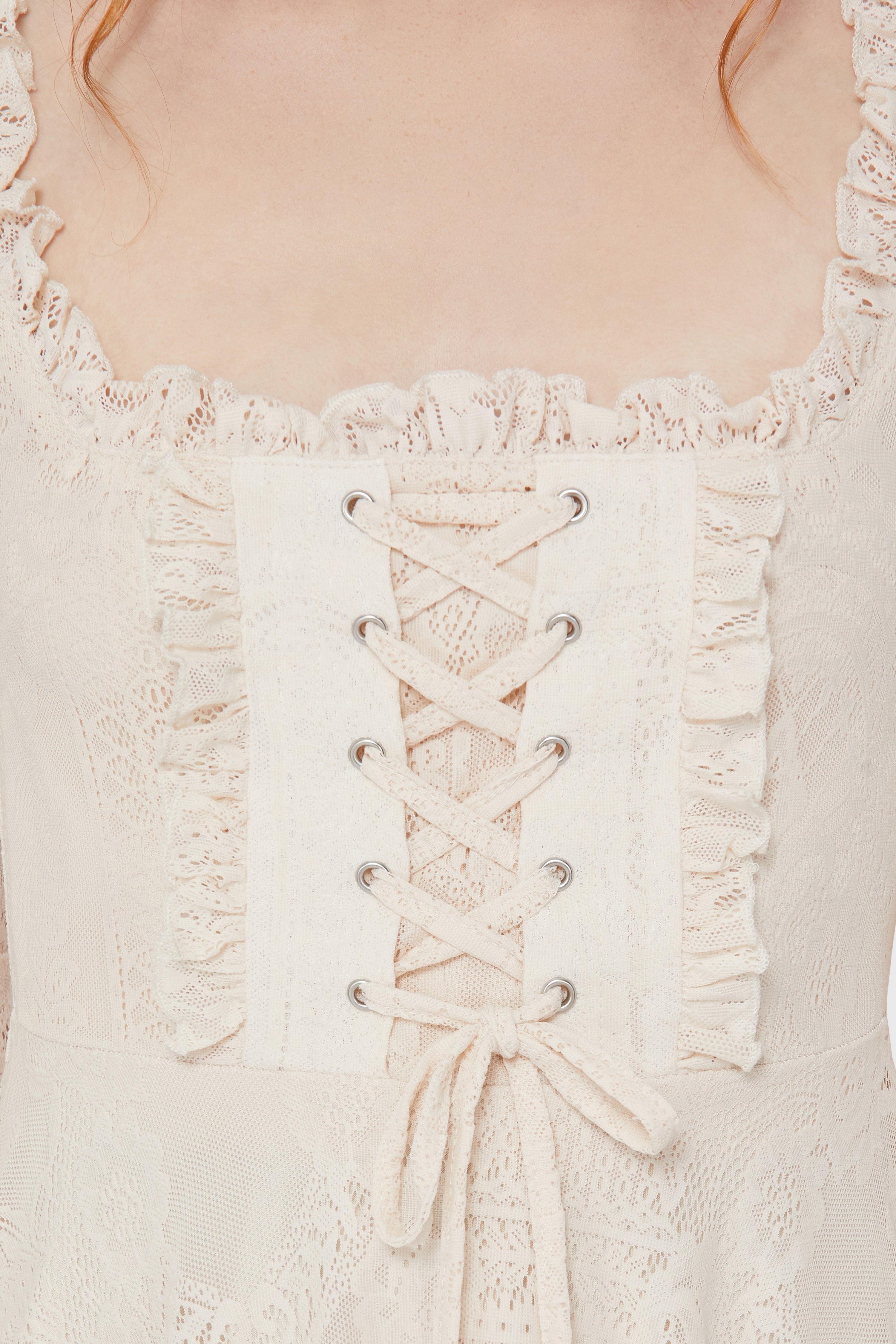Killing Kisses Lace Maiden Dress [Ivory]