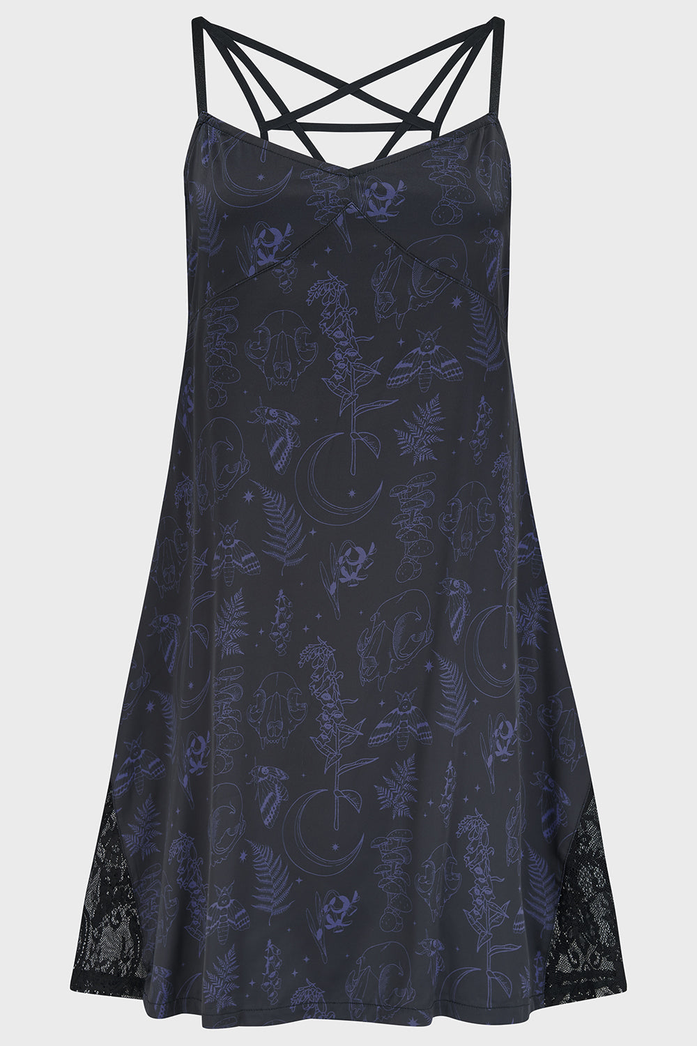 Midnight Moth Slip Dress