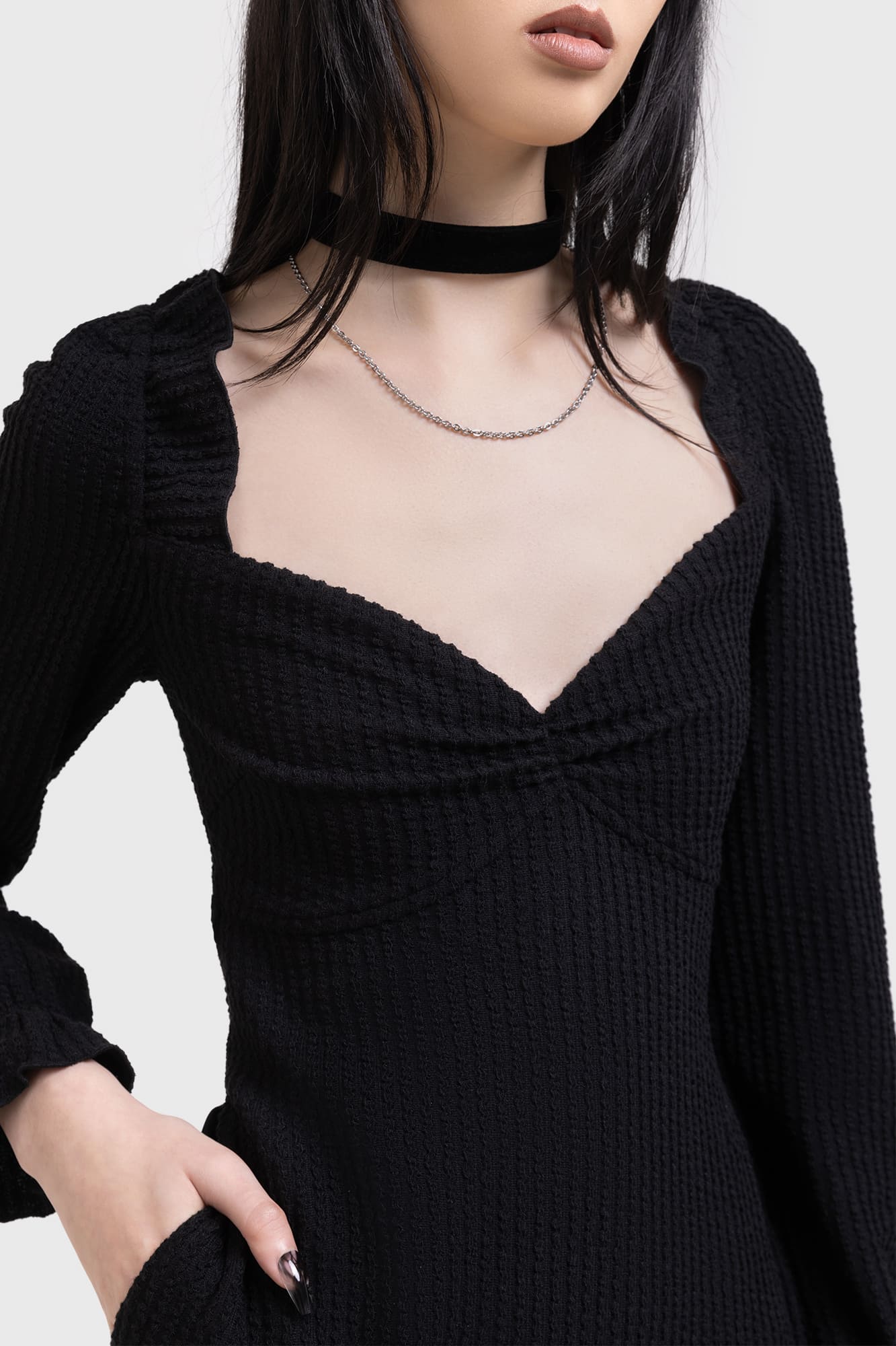 Shadow Weave Midi Dress