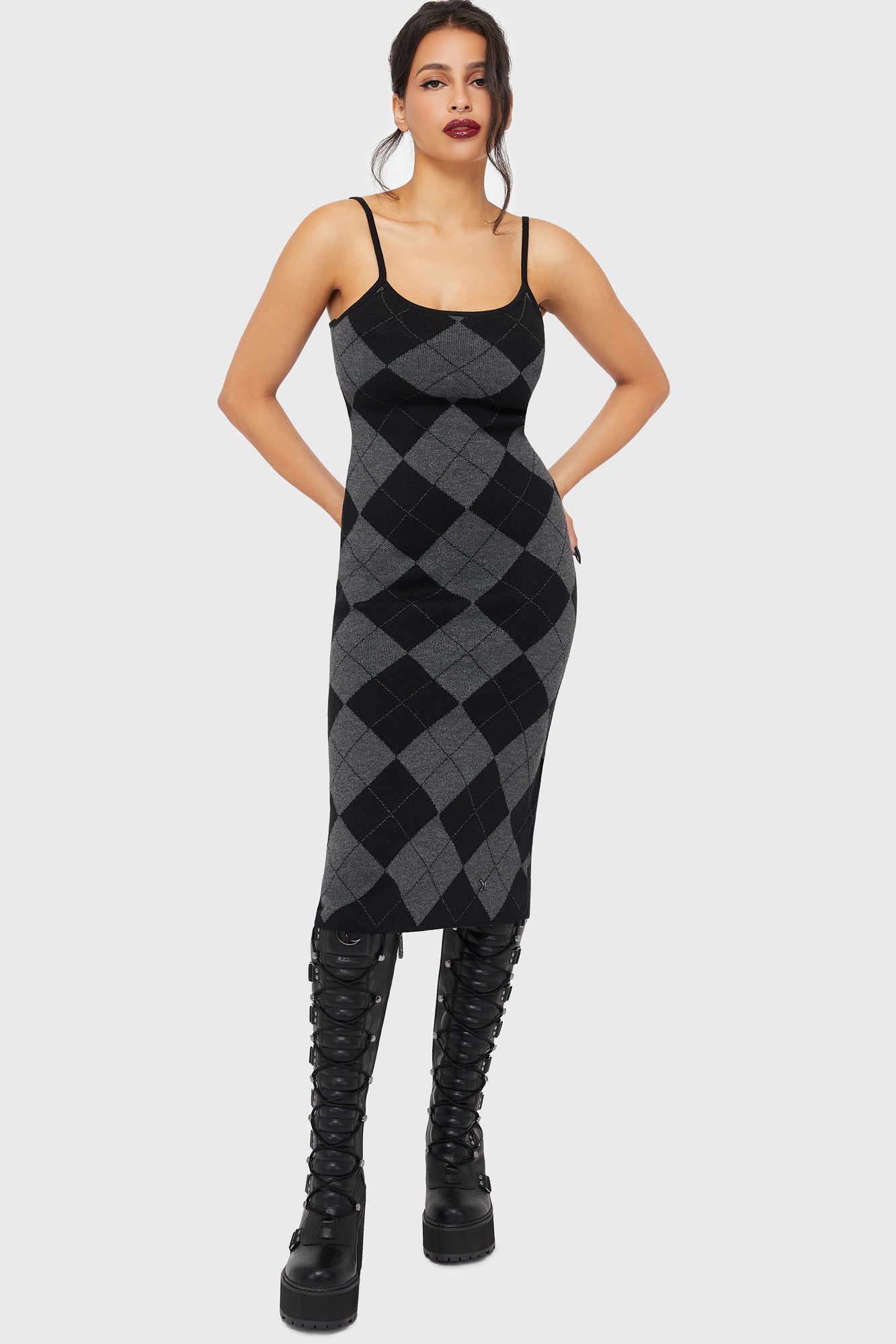 Twilight Argyle Midi Dress