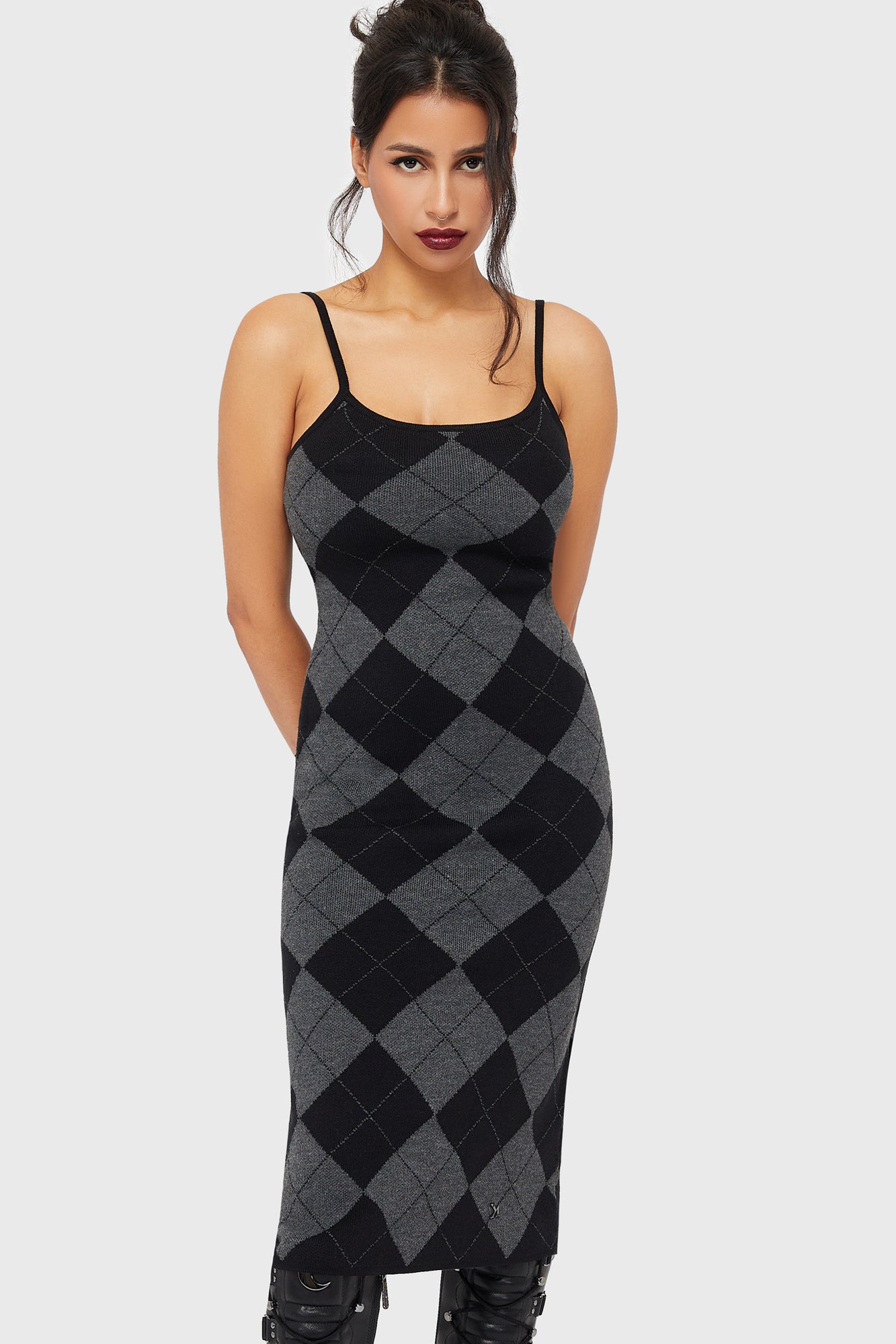 Twilight Argyle Midi Dress